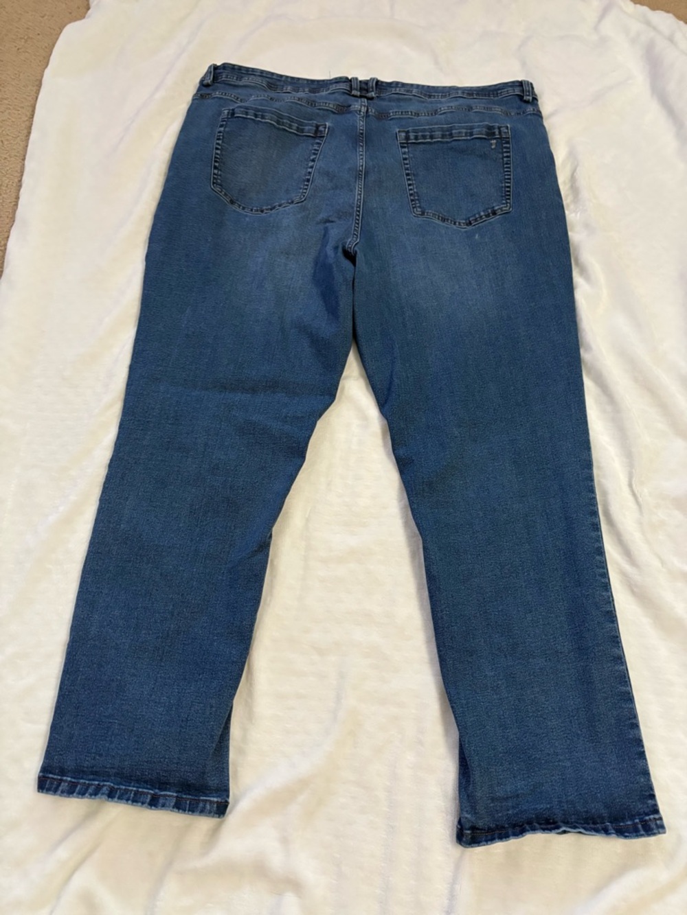 TPJ The Perfect Jean Thick Stretch Jeans Dark Blue 46x32 Men's Straight Leg EUC - Picture 5 of 6